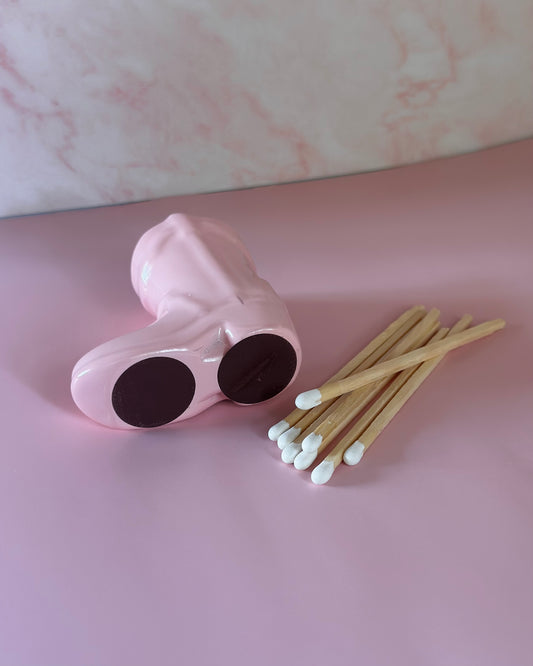 Pink Cowboy Boot Match Holder