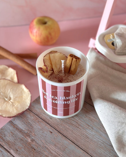 Candle "Hot tea, blankets & avoiding life"