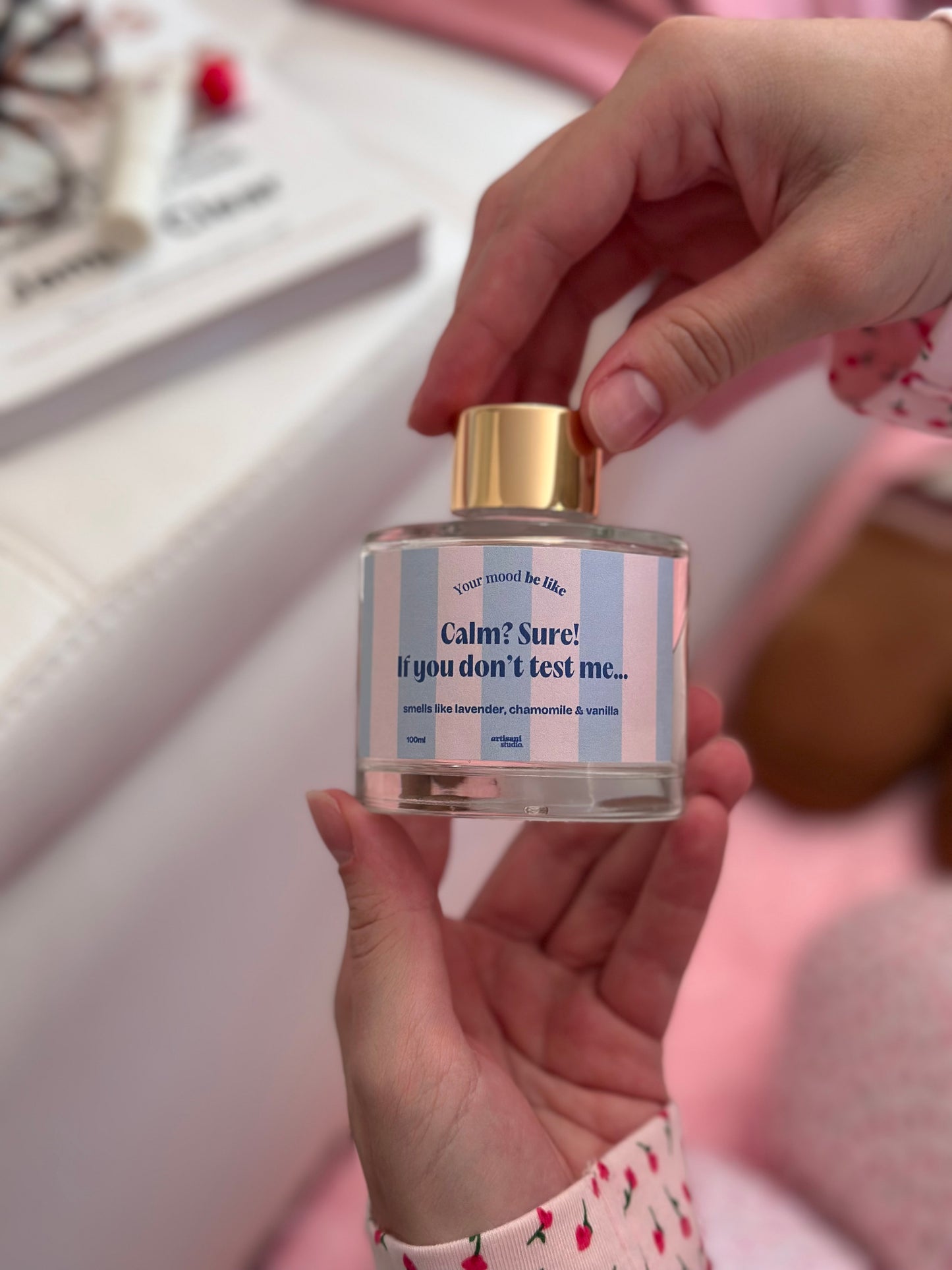 Difusor de Varetas 100ml "Calma? Claro! Se não me testar..."