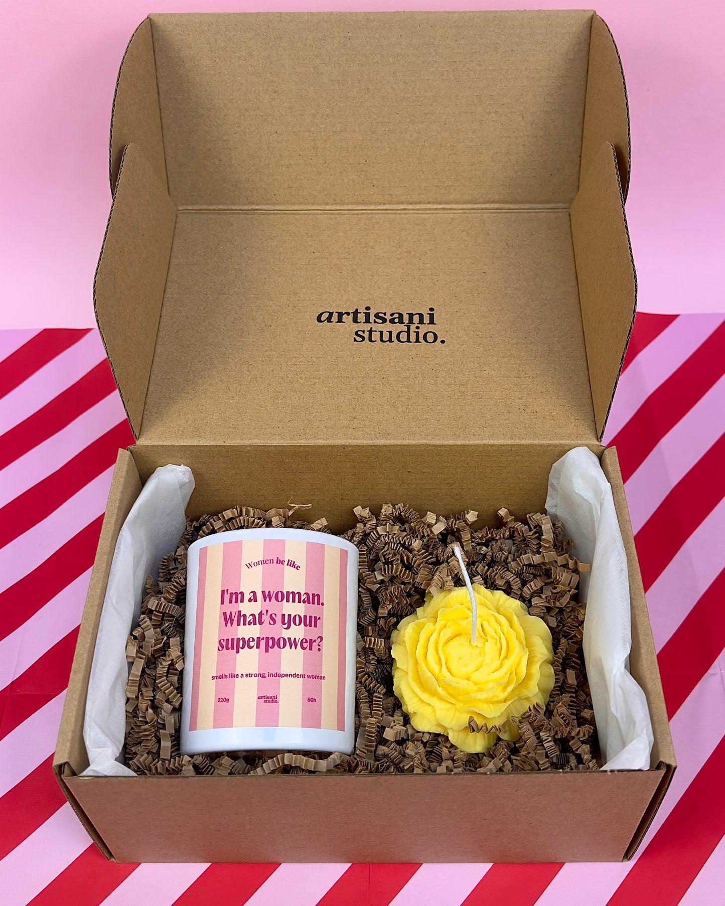 Candle Coffret "I'm a woman. What's your superpower?"
