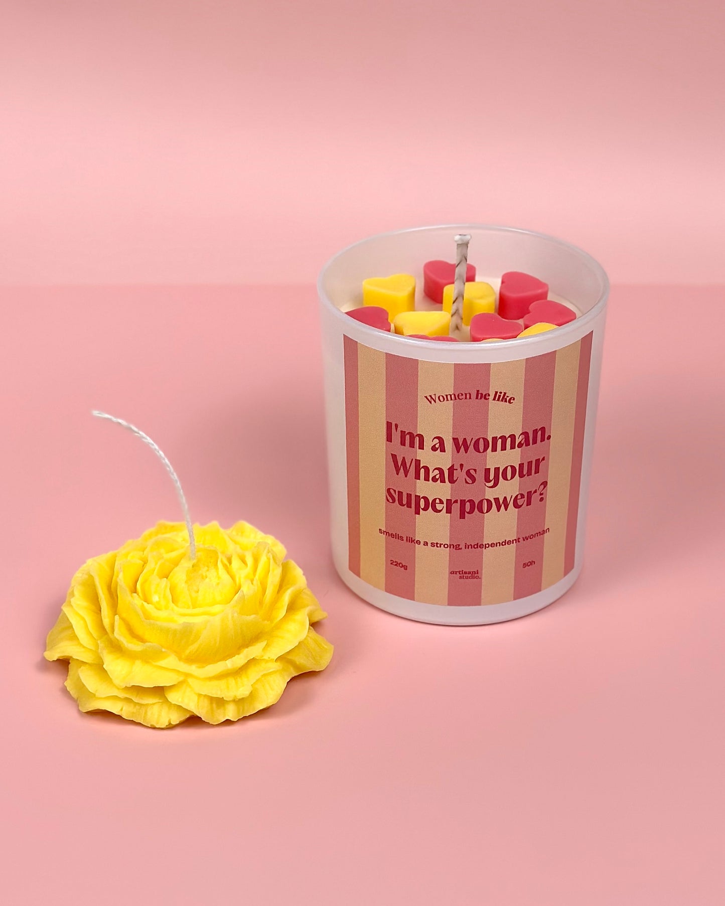Candle Coffret "I'm a woman. What's your superpower?"