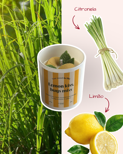 Candle "Lemon kiss, bugs miss"