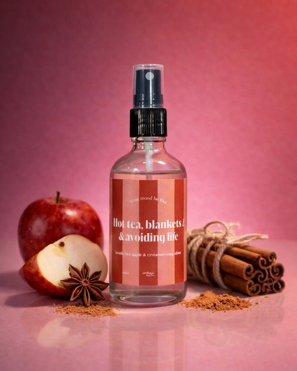 Spray de ambiente 100ml "Hot tea, blankets & avoiding life"