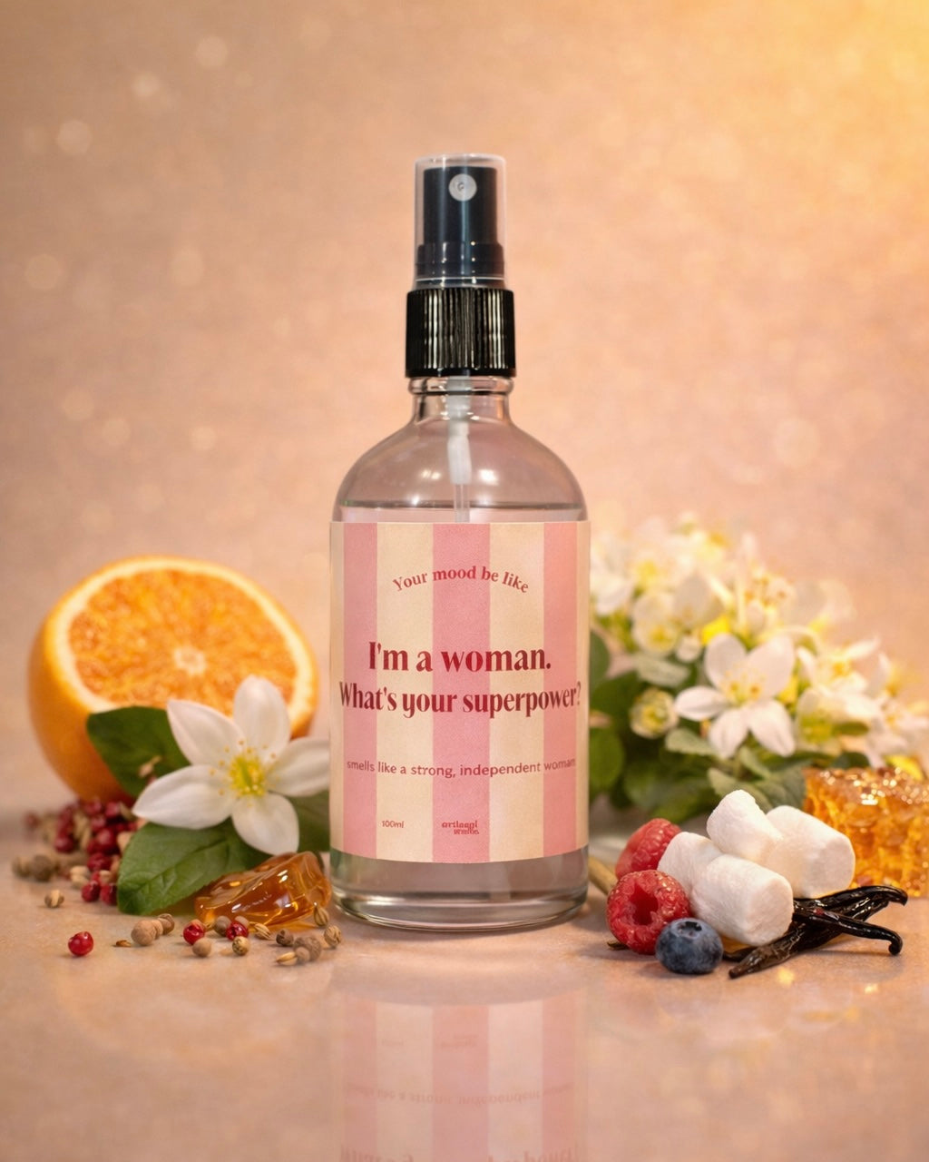 Spray de ambiente 100ml "I'm a Woman. What's your superpower?"