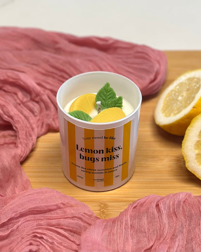Candle "Lemon kiss, bugs miss"