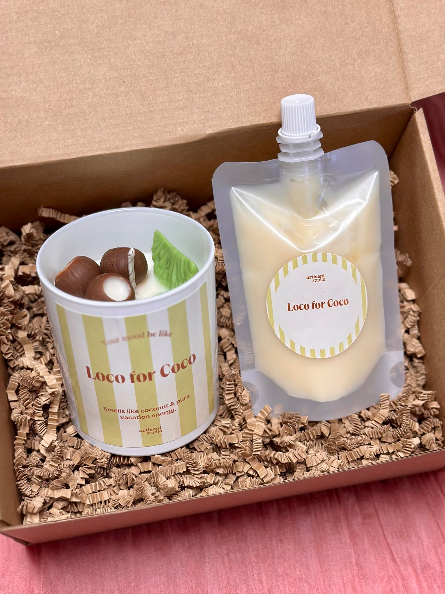 Coffret Vela + Wax Melts Cremosos