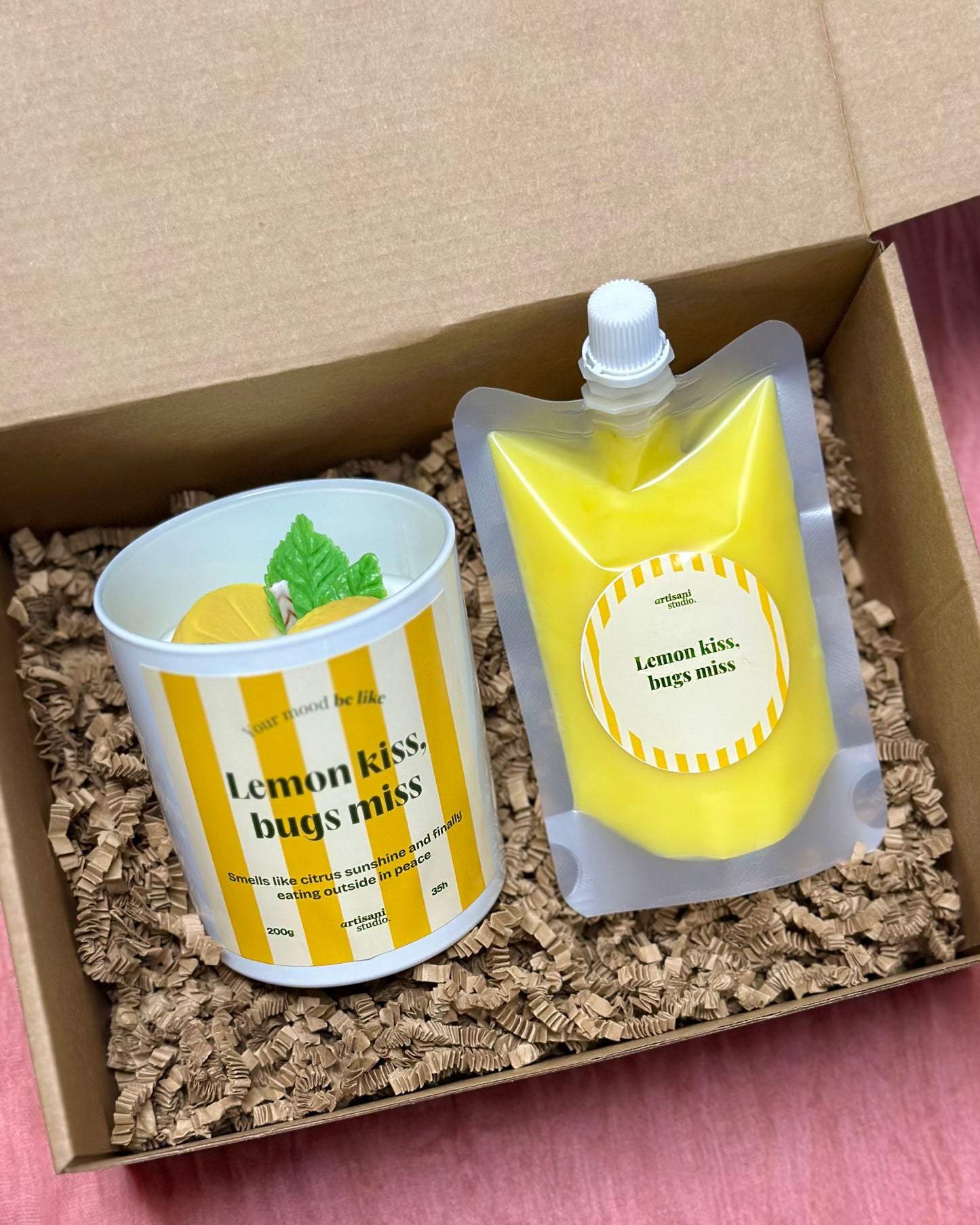Coffret Vela + Wax Melts Cremosos