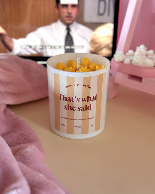 Vela "That's what she said"