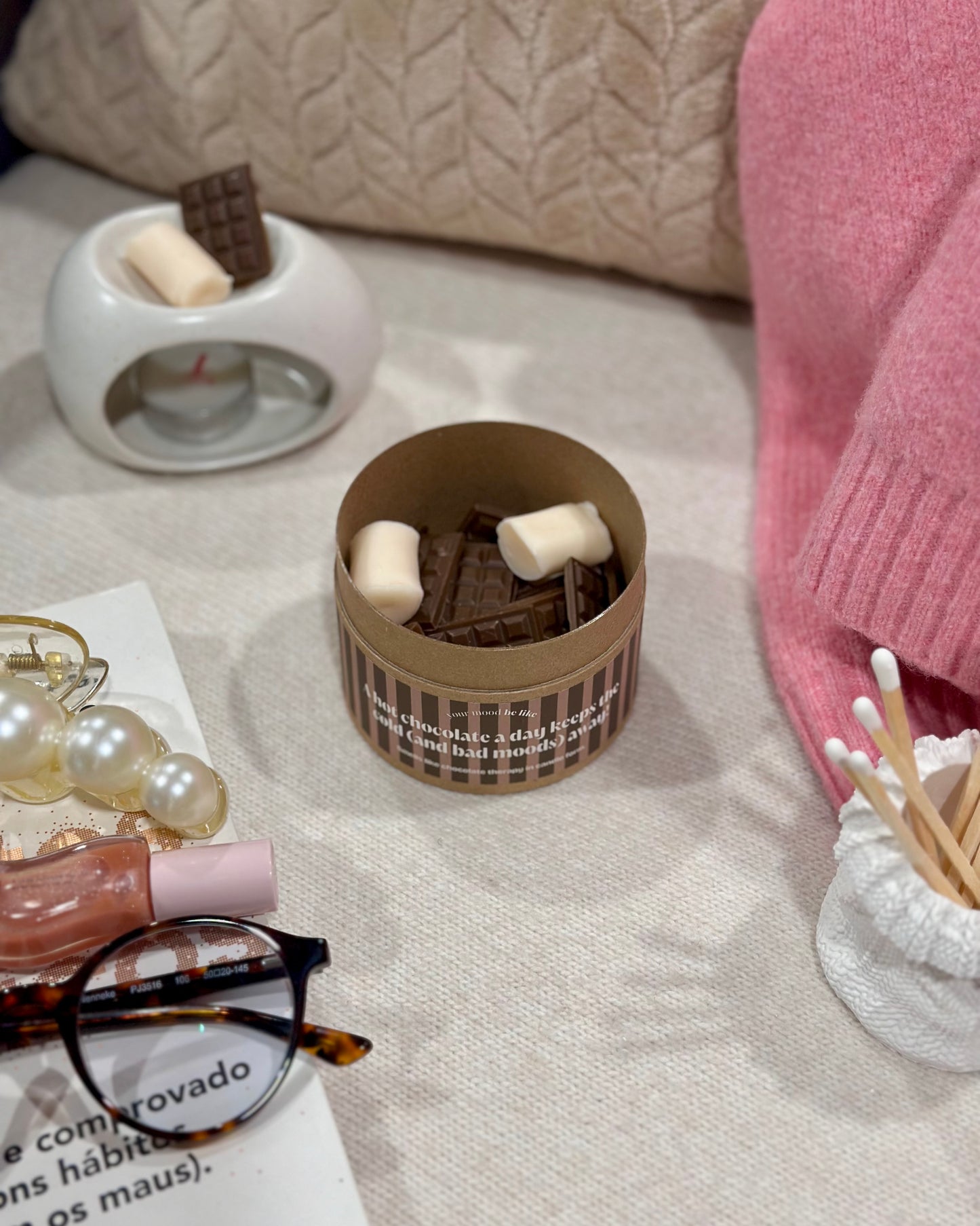 Wax melts "A hot chocolate a day keeps the cold (and the bad moods) away!"